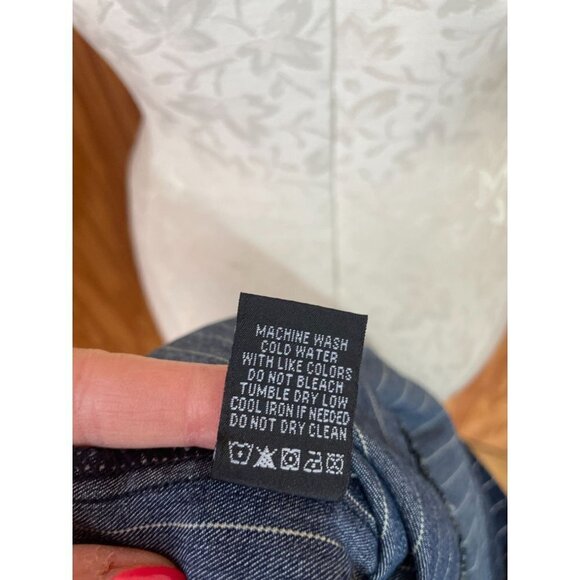 Velvet Heart Denim Jean Jacket Long Sleeve Pockets Pinstripe Blue Sz S NWT - Picture 10 of 10